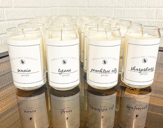 City, State Vanilla Buttercream Candle