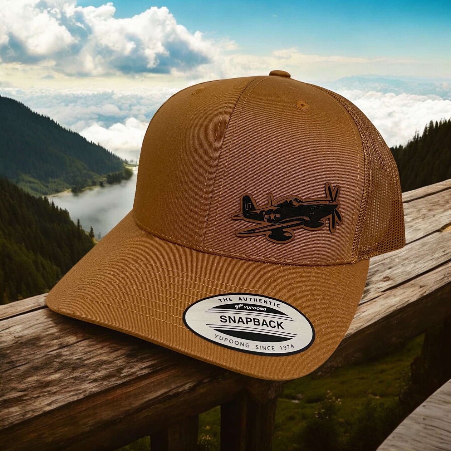 Sky Stallion P-51 Mustang Snapback Trucker Hat