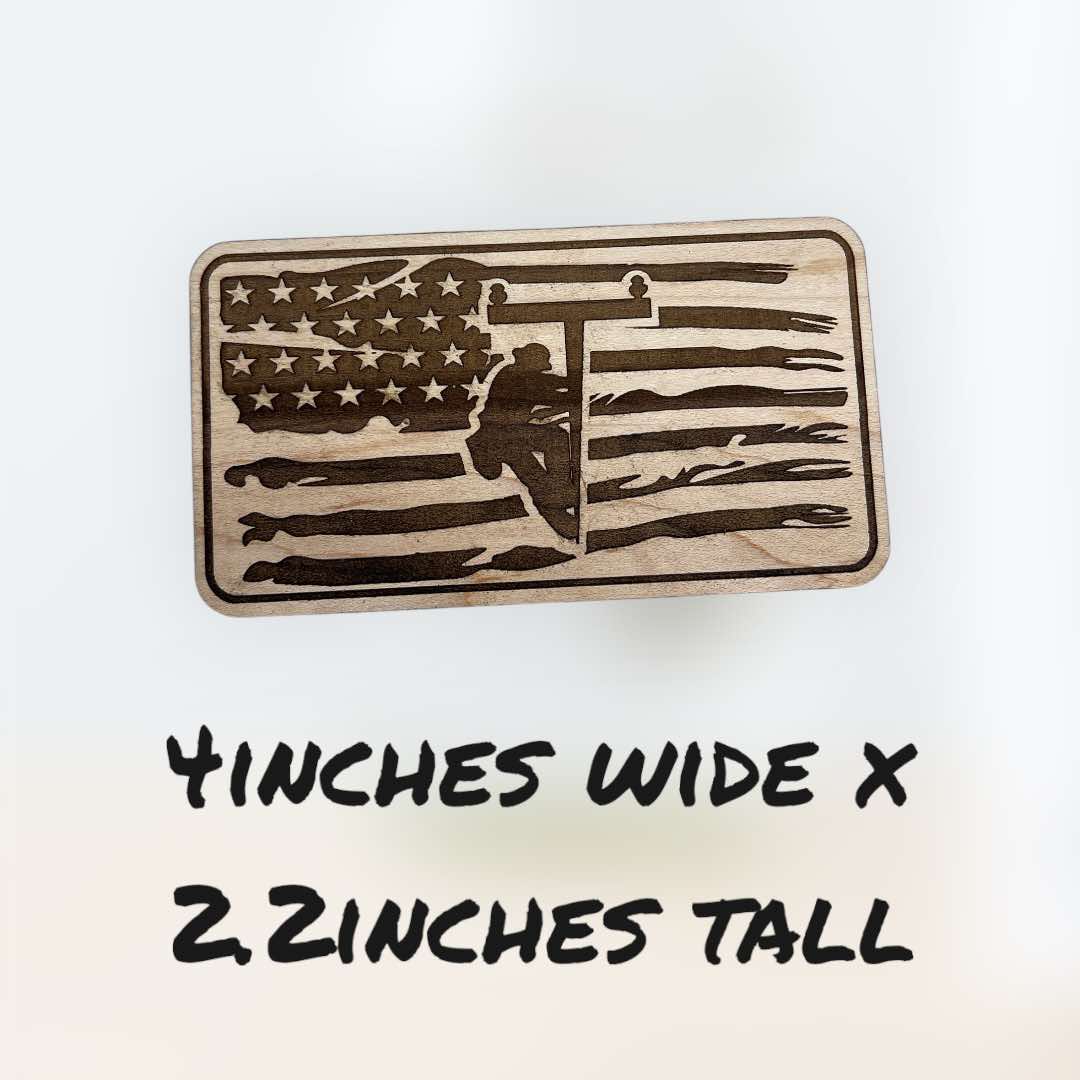 Lineman Legend Laser-Engraved Maple Plywood Magnet