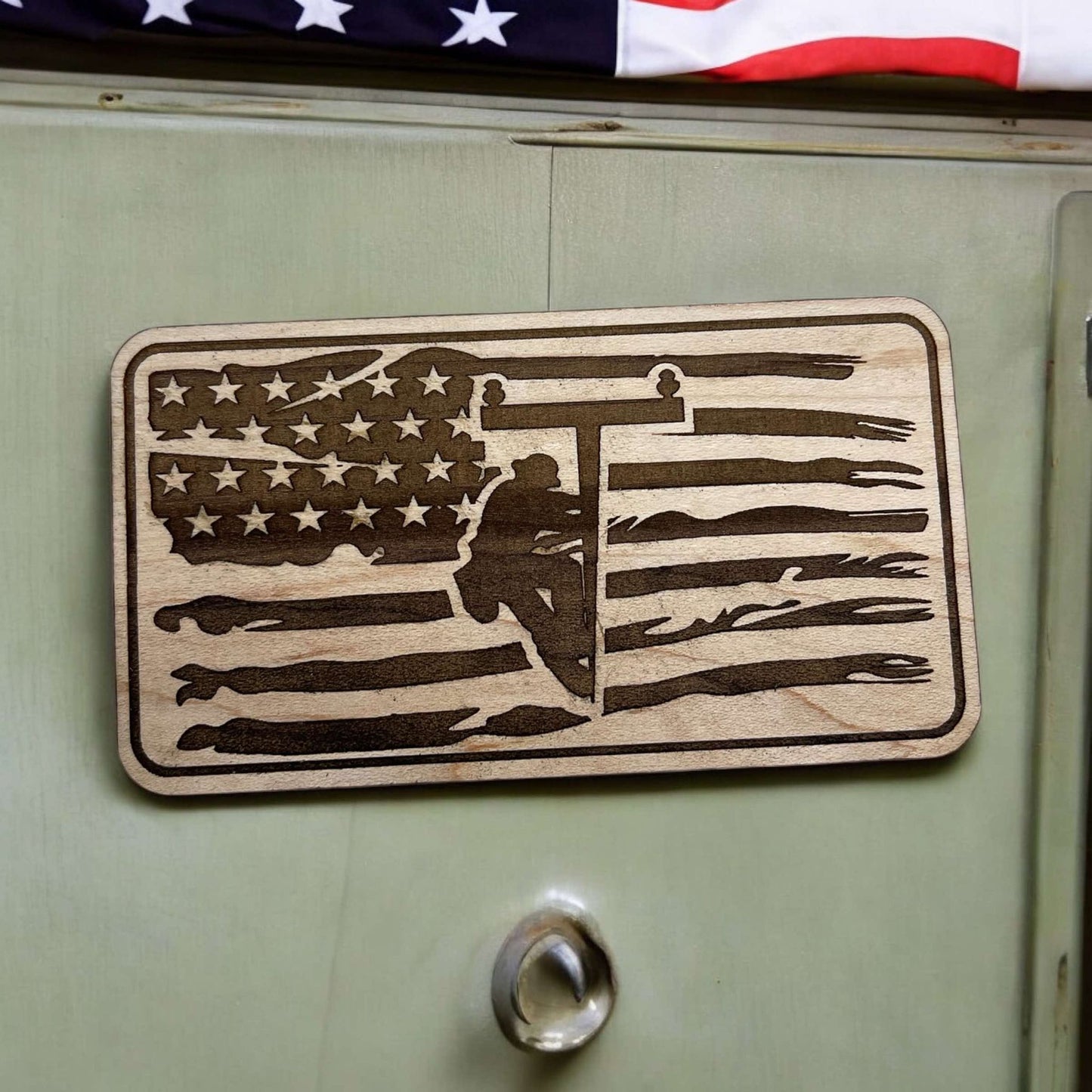 Lineman Legend Laser-Engraved Maple Plywood Magnet
