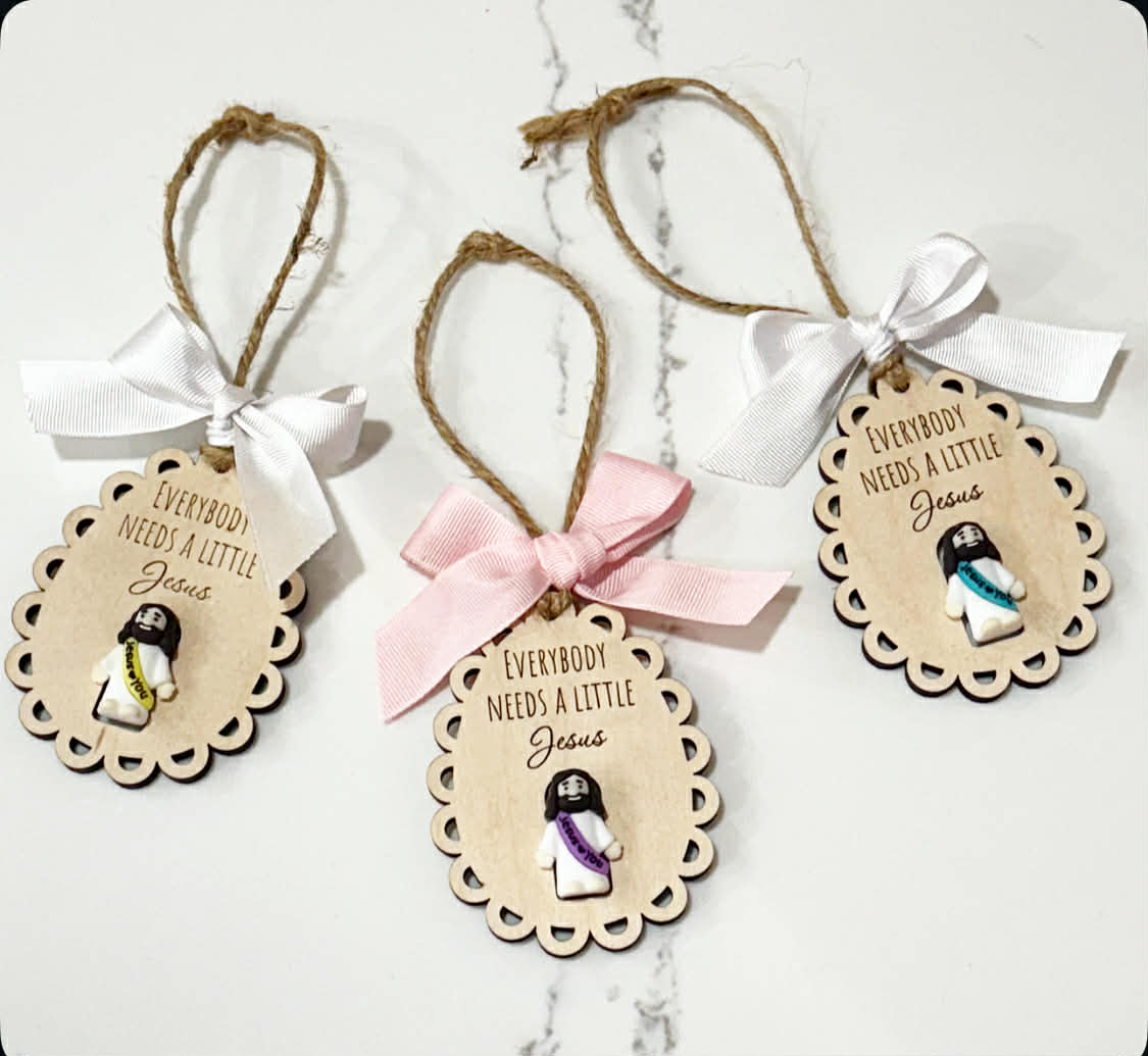 Little Jesus Scalloped Ornament