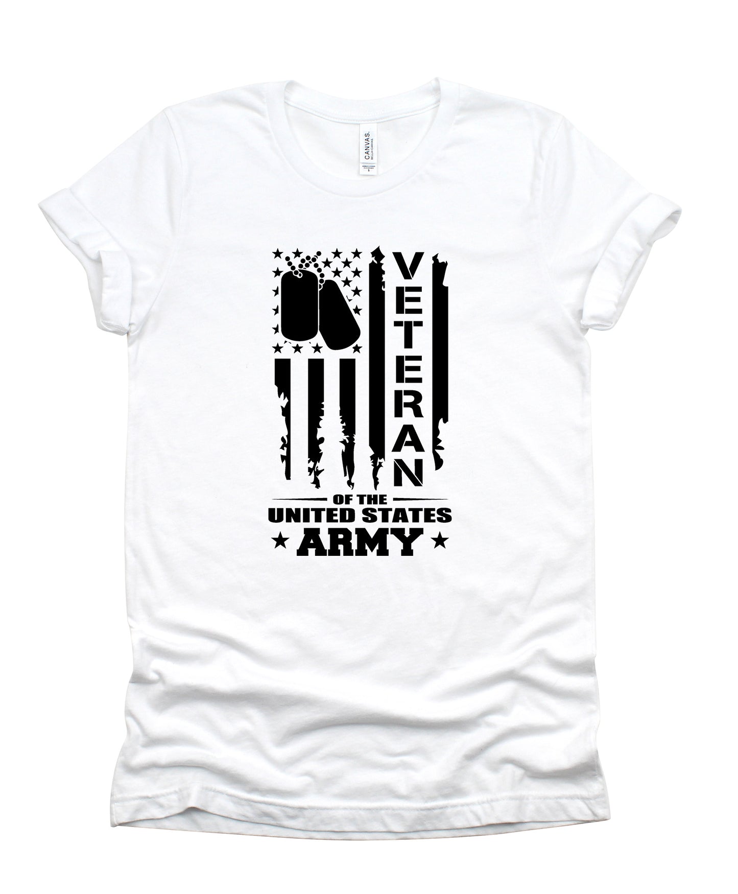 Veteran Army Bella+Canvas Premium Graphic Tee