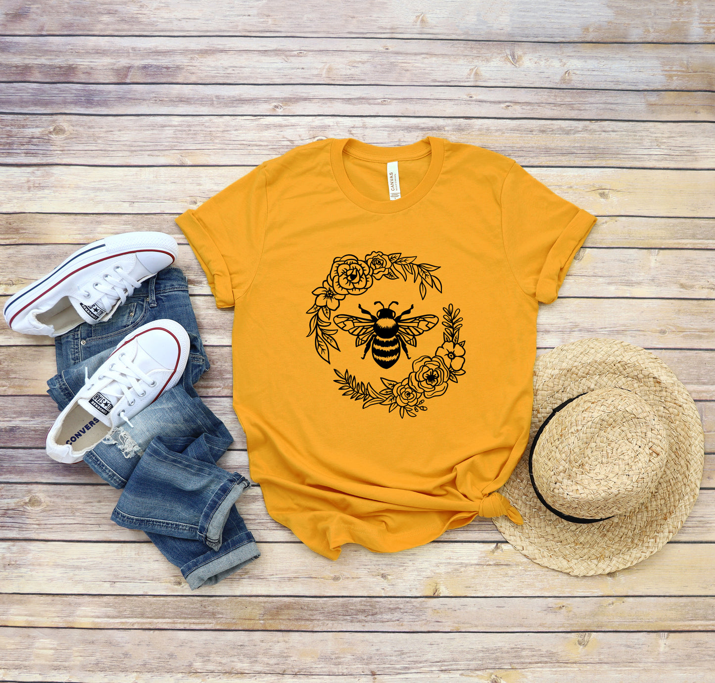 bees flower hat