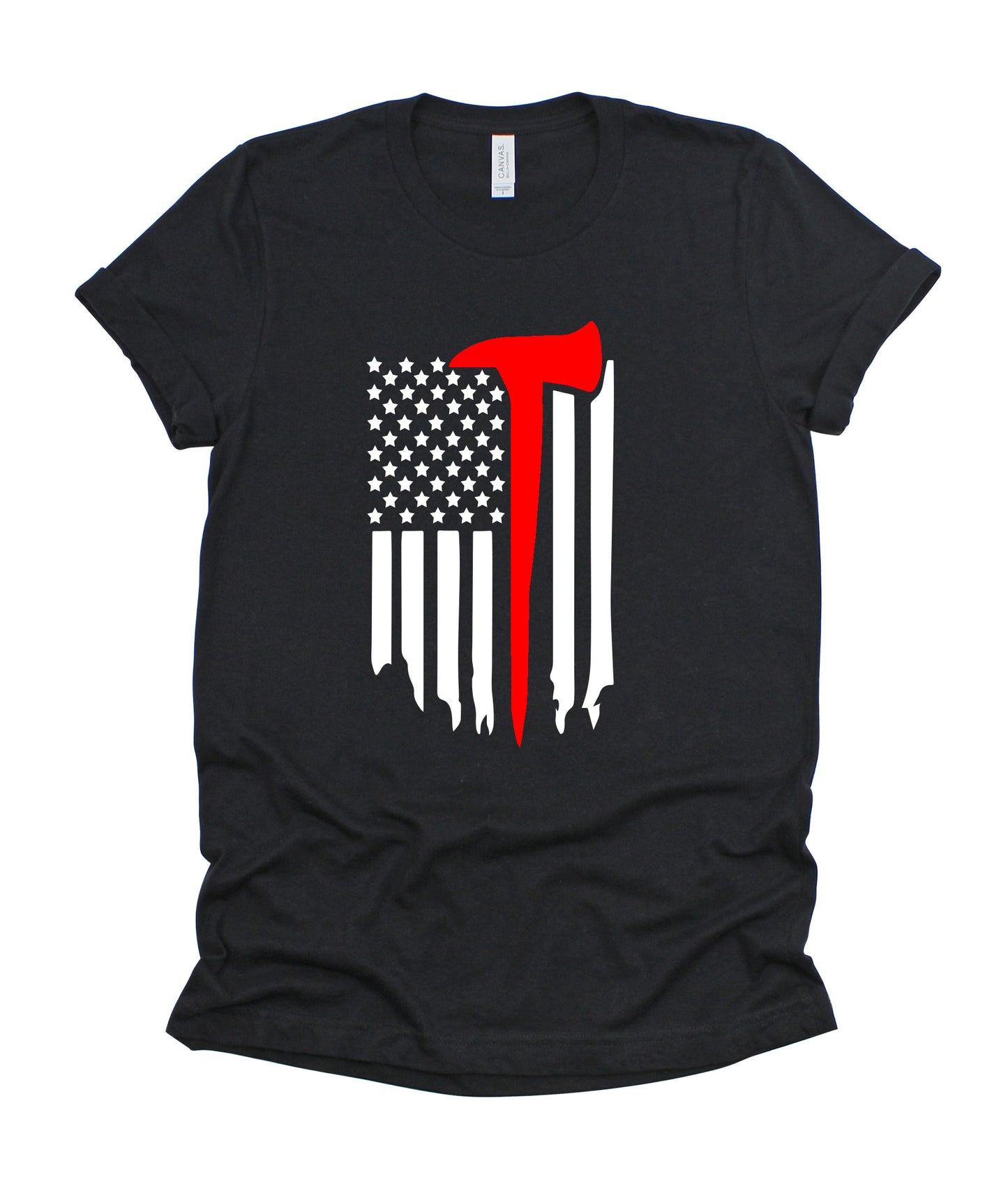 Fireman Flag Bella+Canvas Premium Graphic Tee
