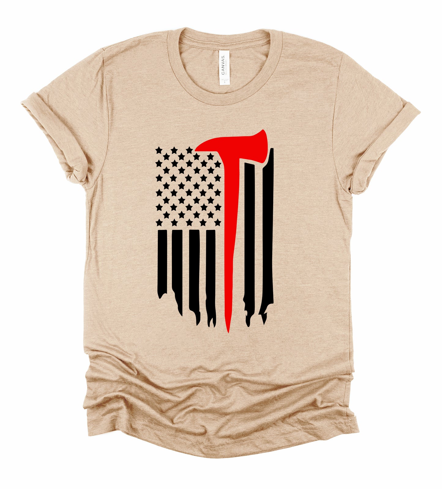 Fireman Flag Bella+Canvas Premium Graphic Tee