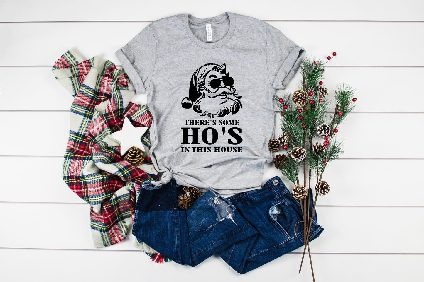 Ho's In This House Christmas Collection Bella+Canvas Premium Graphic Tee