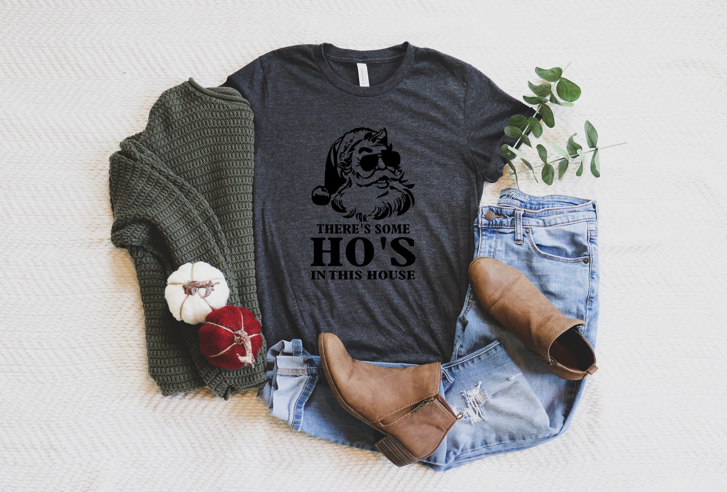 Ho's In This House Christmas Collection Bella+Canvas Premium Graphic Tee