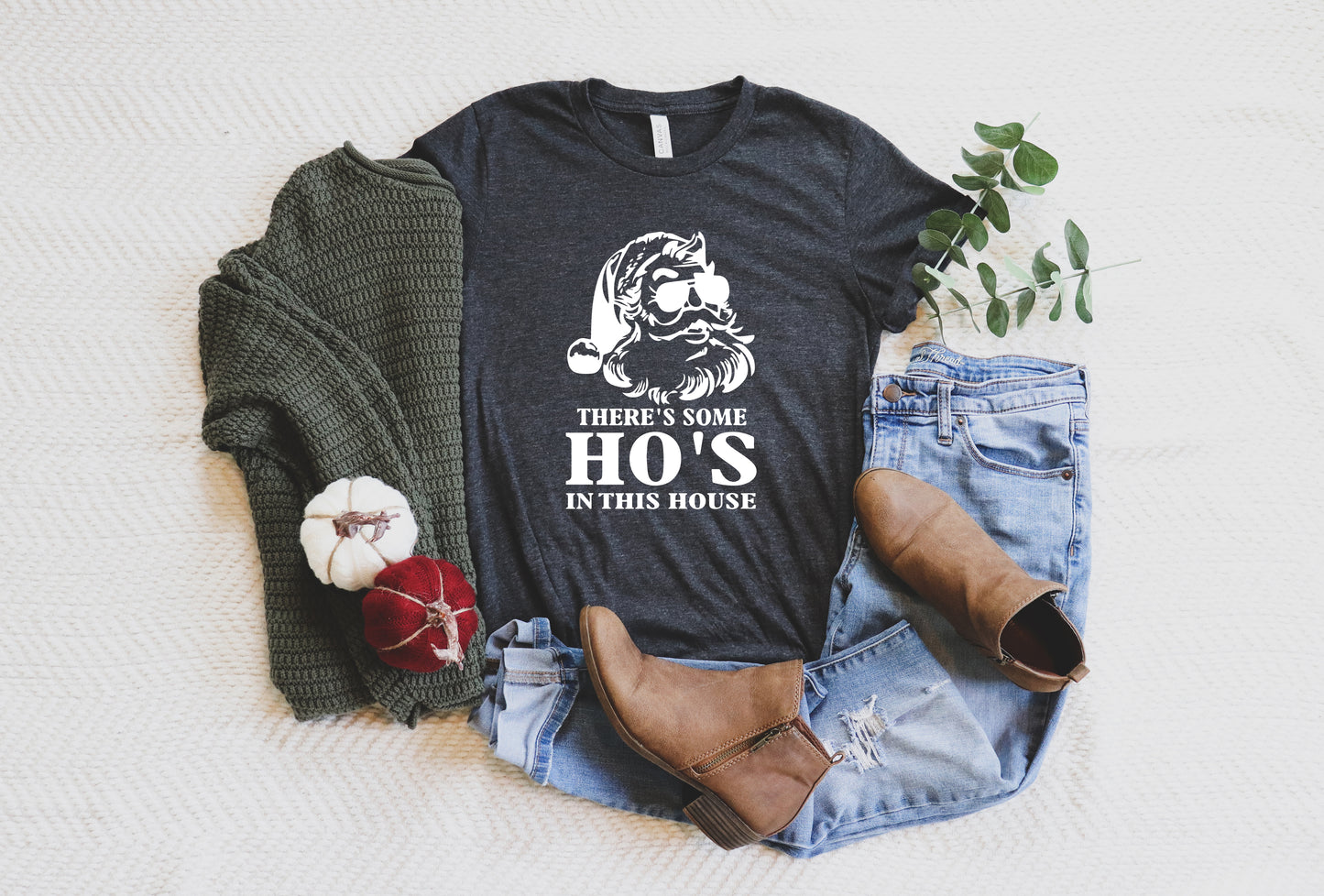 Ho's In This House Christmas Collection Bella+Canvas Premium Graphic Tee