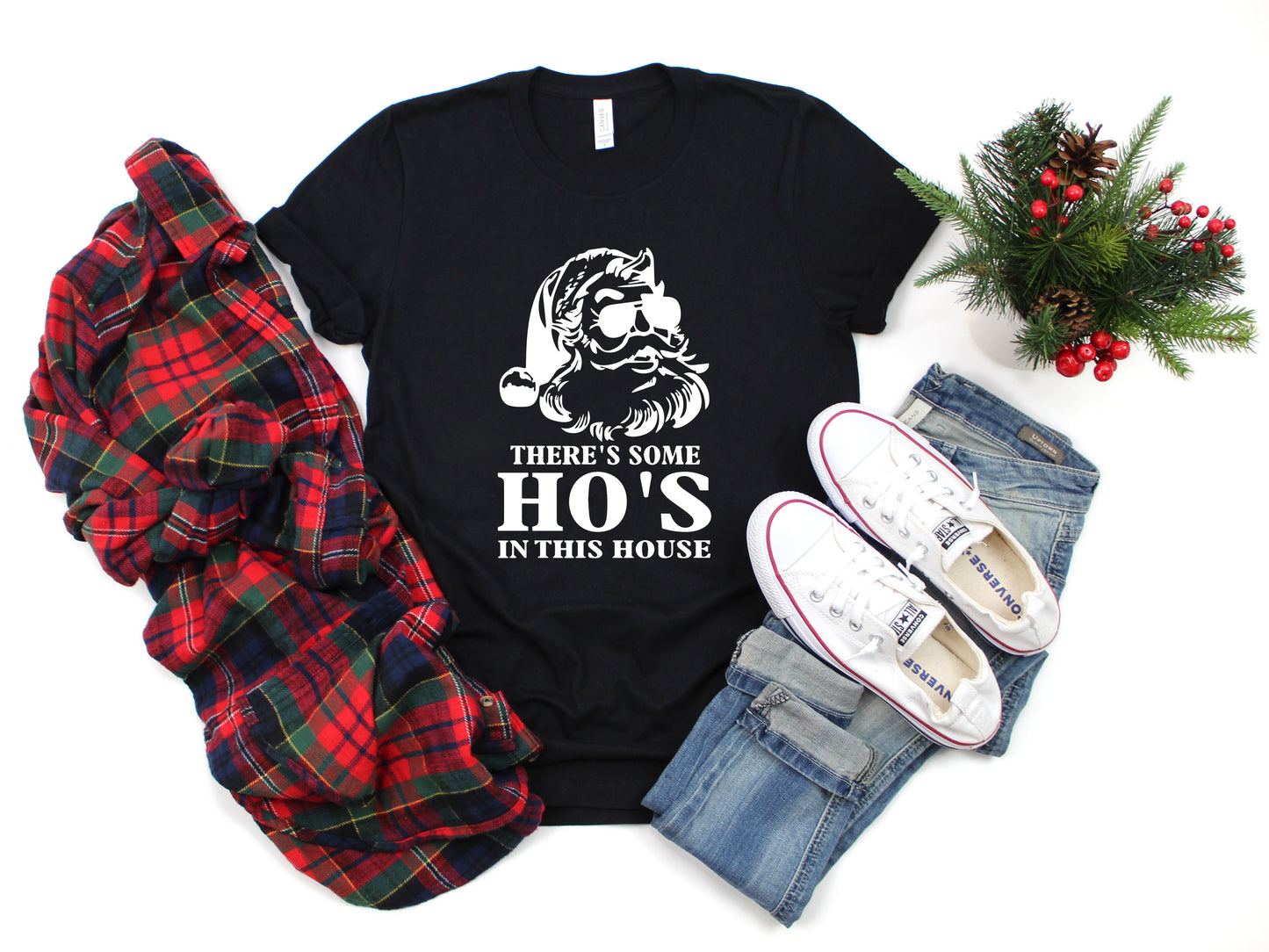 Ho's In This House Christmas Collection Bella+Canvas Premium Graphic Tee
