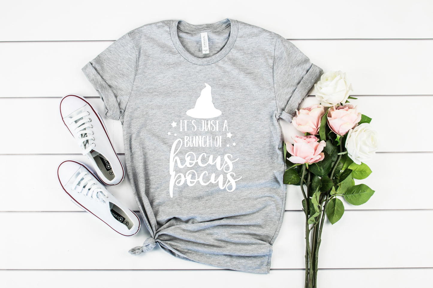 It's Just a Bunch of Hocus Pocus Halloween Collection Bella+Canvas Premium Graphic Tee