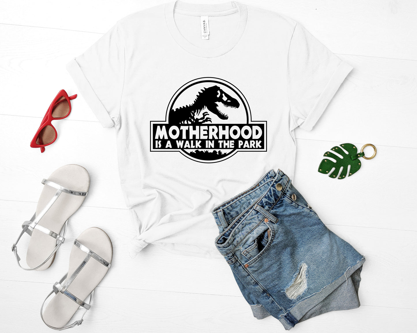 Motherhood is a Walk in the Park Bella+Canvas Premium Graphic Tee