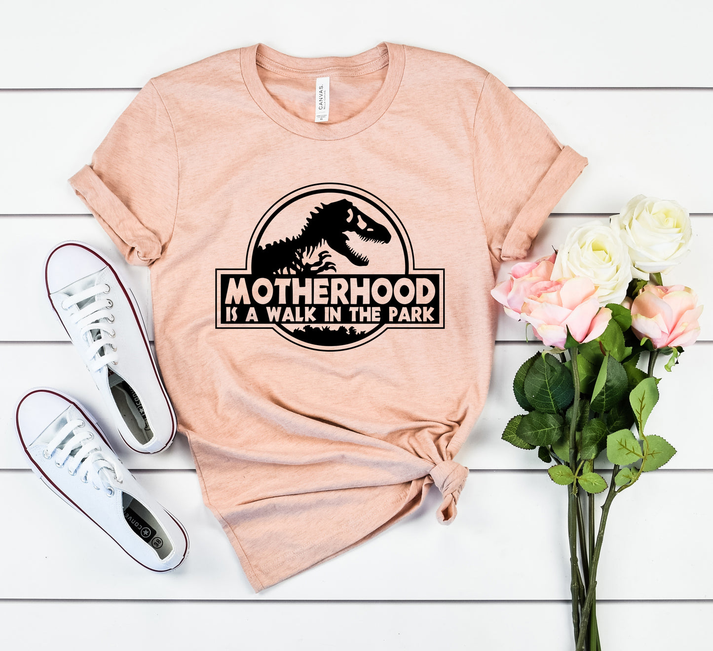 Motherhood is a Walk in the Park Bella+Canvas Premium Graphic Tee