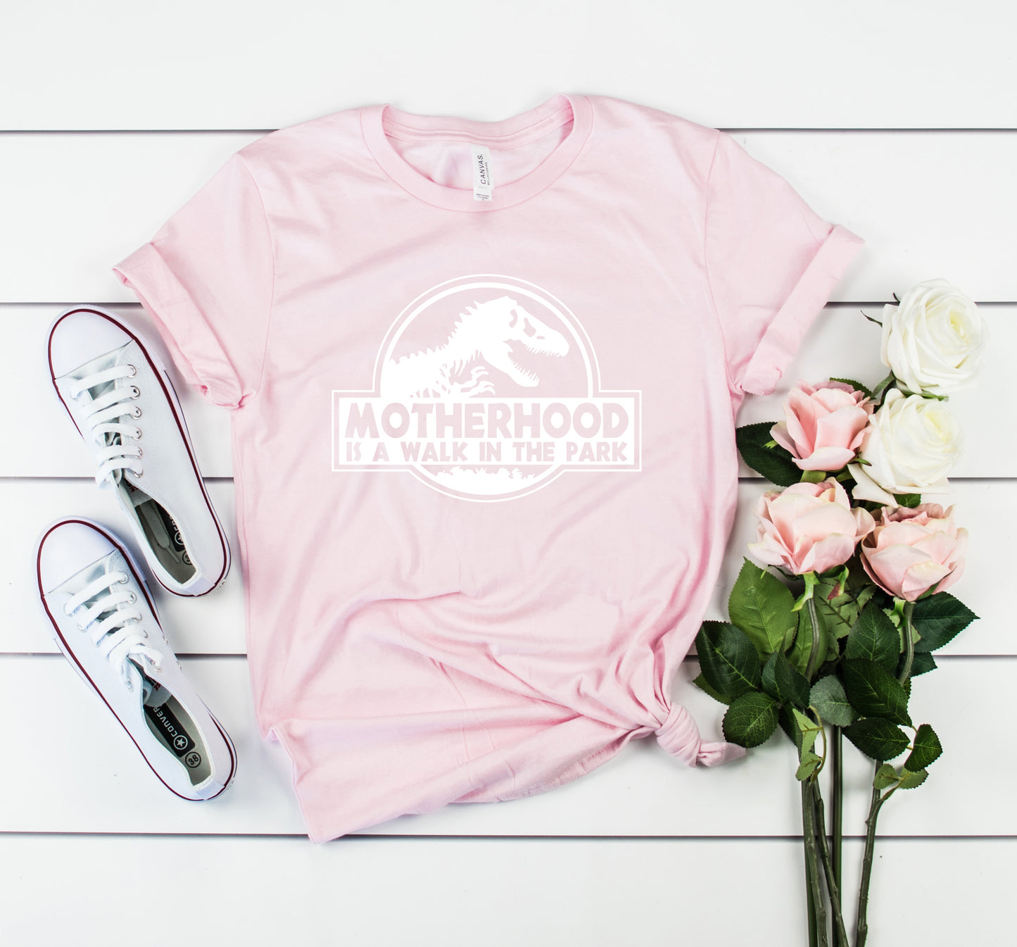 Motherhood is a Walk in the Park Bella+Canvas Premium Graphic Tee