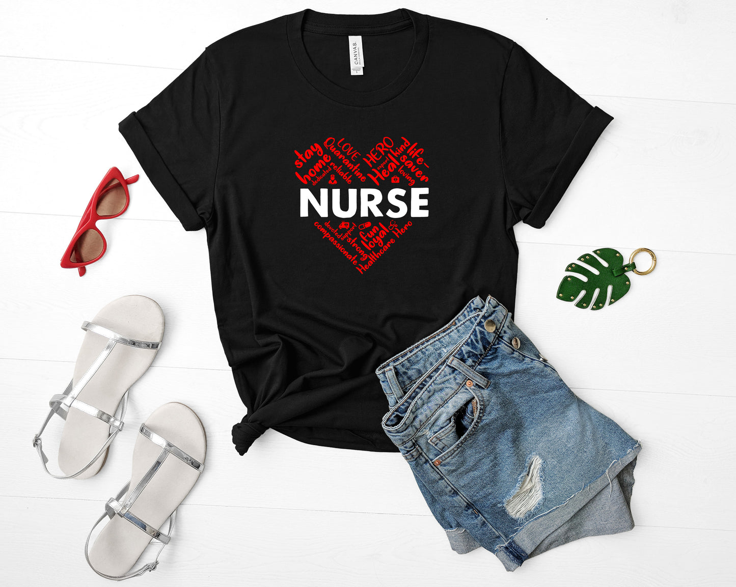 Nurses the Healthcare Heroes Bella+Canvas Premium Graphic Tee