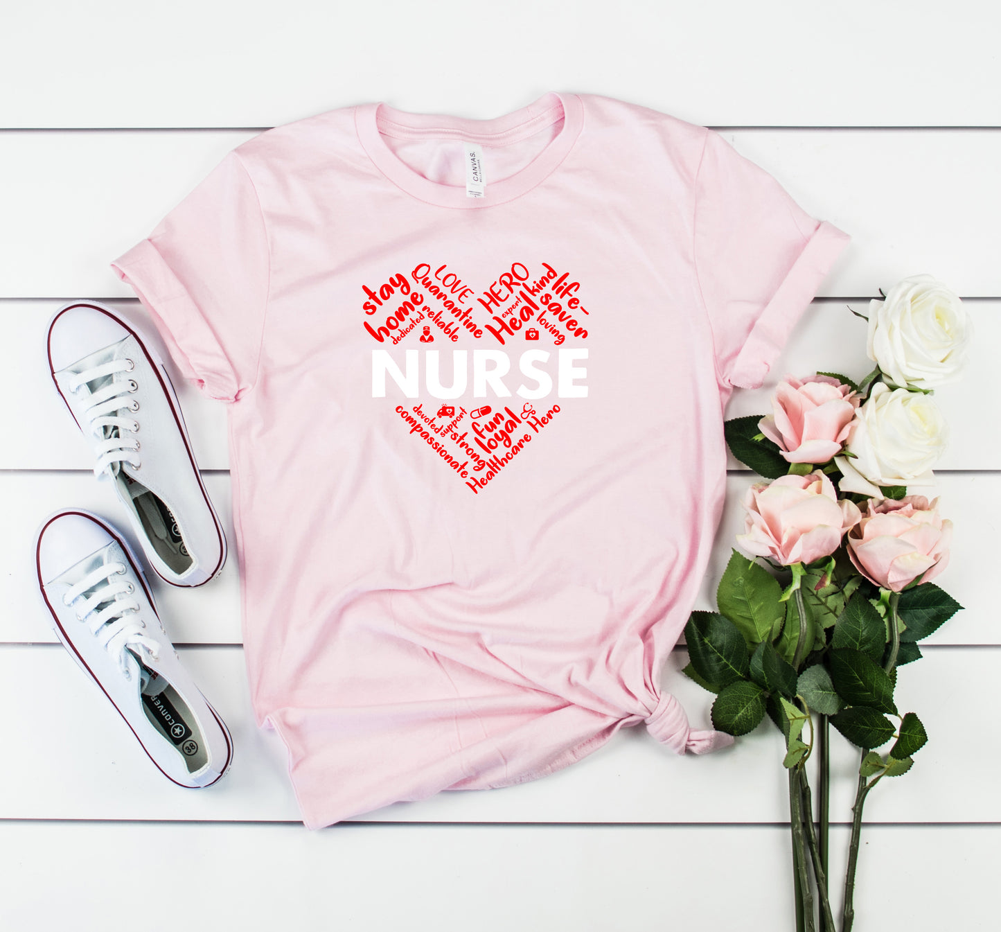 Nurses the Healthcare Heroes Bella+Canvas Premium Graphic Tee