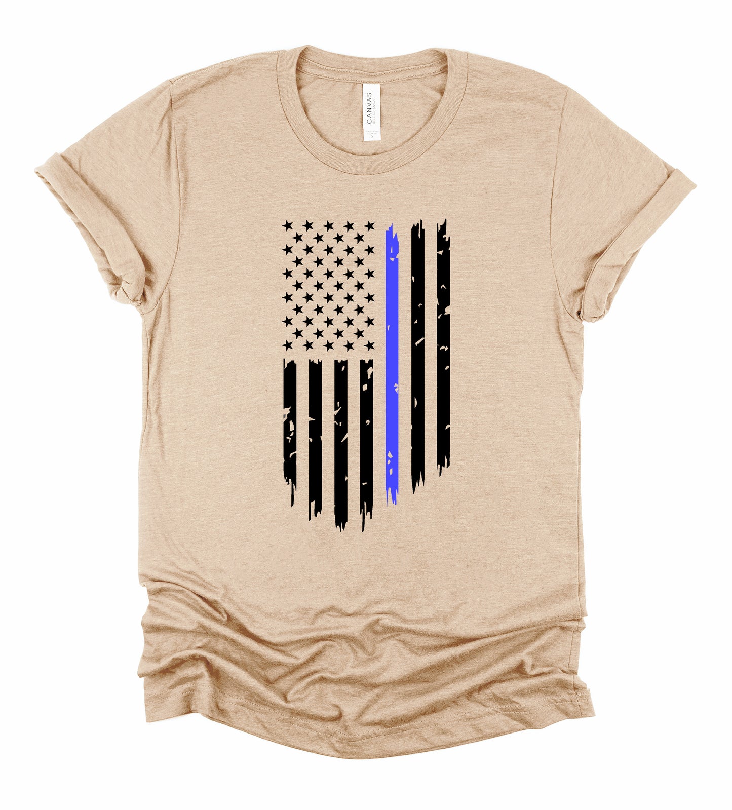 Police Flag Bella+Canvas Premium Graphic Tee
