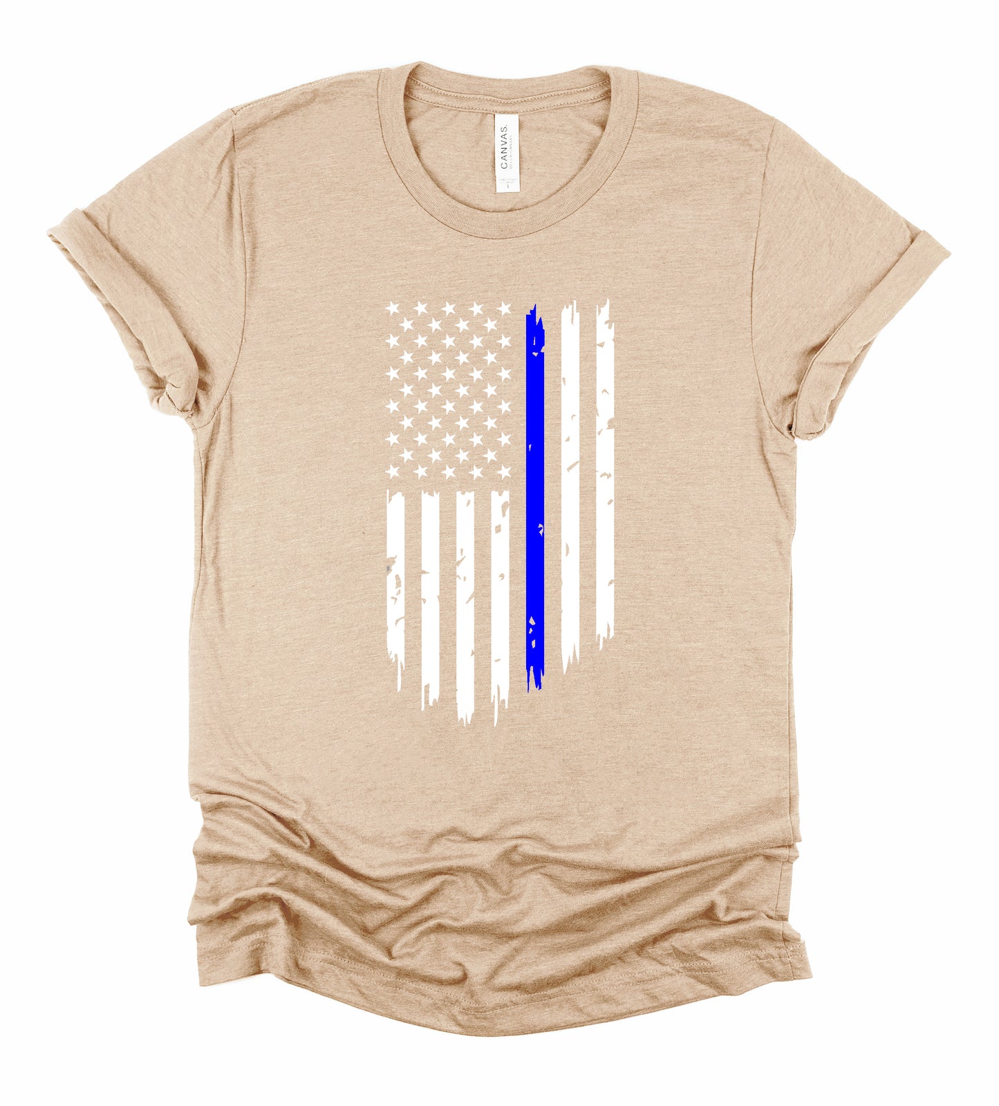 Police Flag Bella+Canvas Premium Graphic Tee