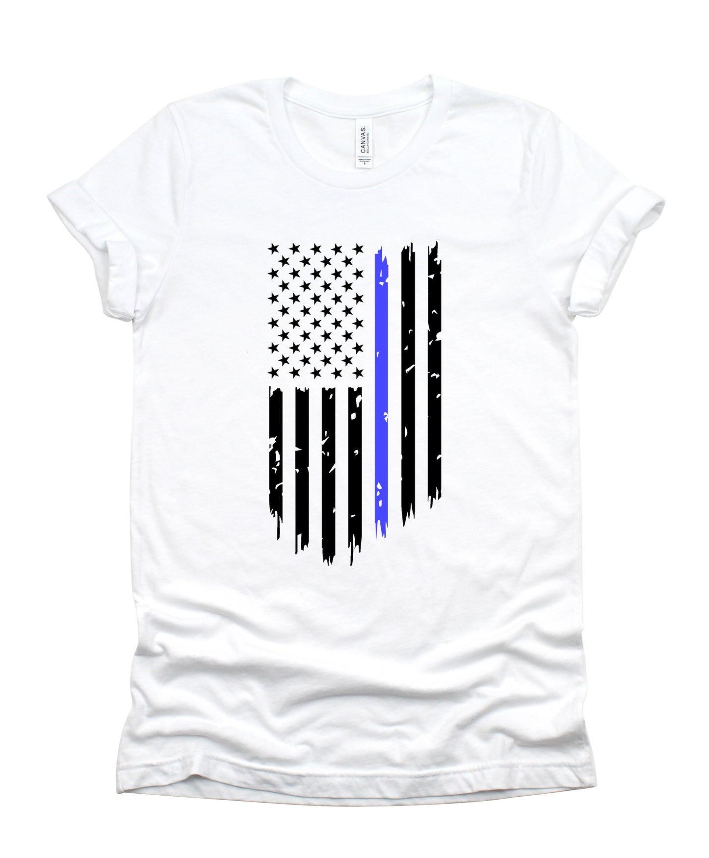 Police Flag Bella+Canvas Premium Graphic Tee