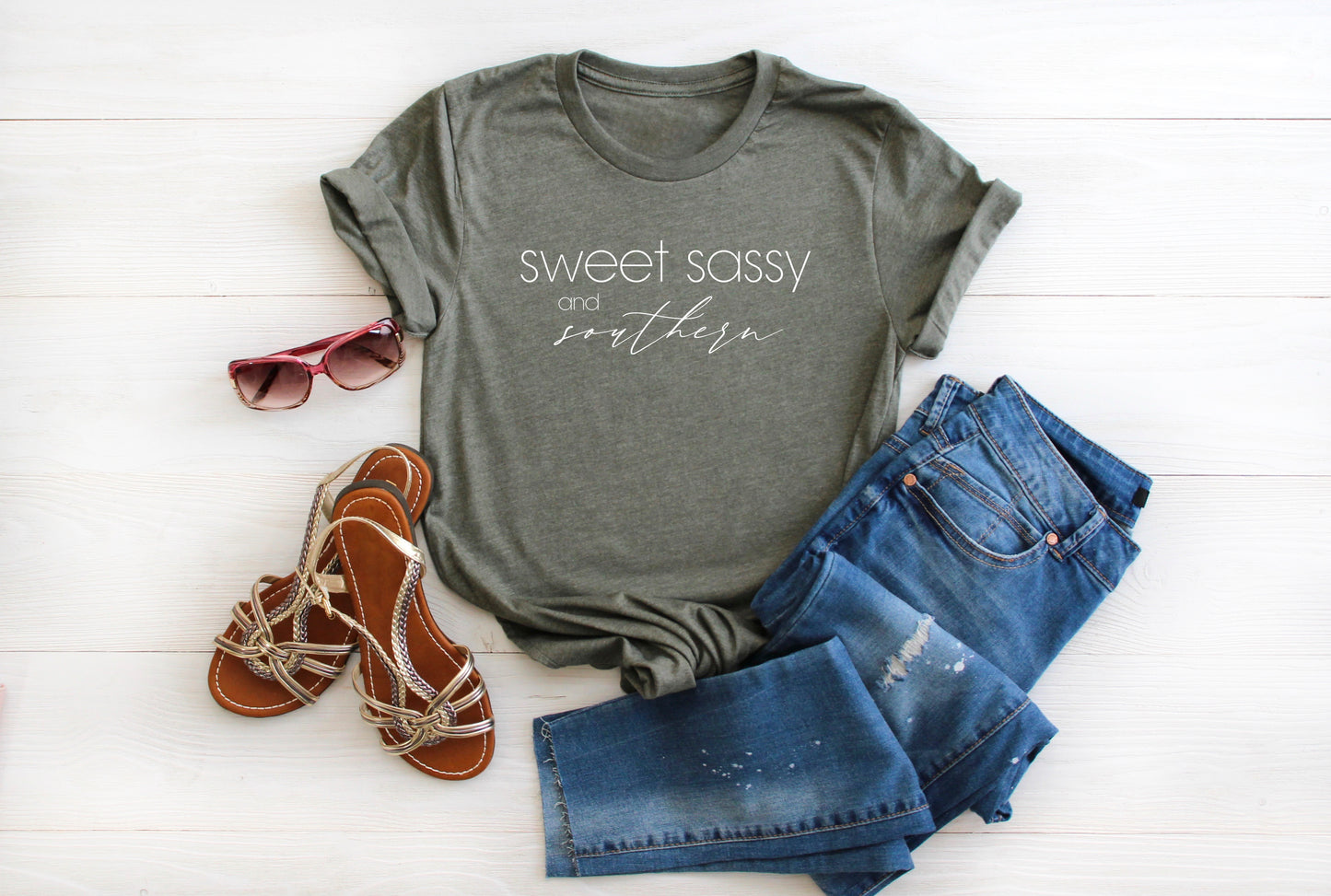 Sweet Sassy and Southern Bella+Canvas Premium Graphic Tee