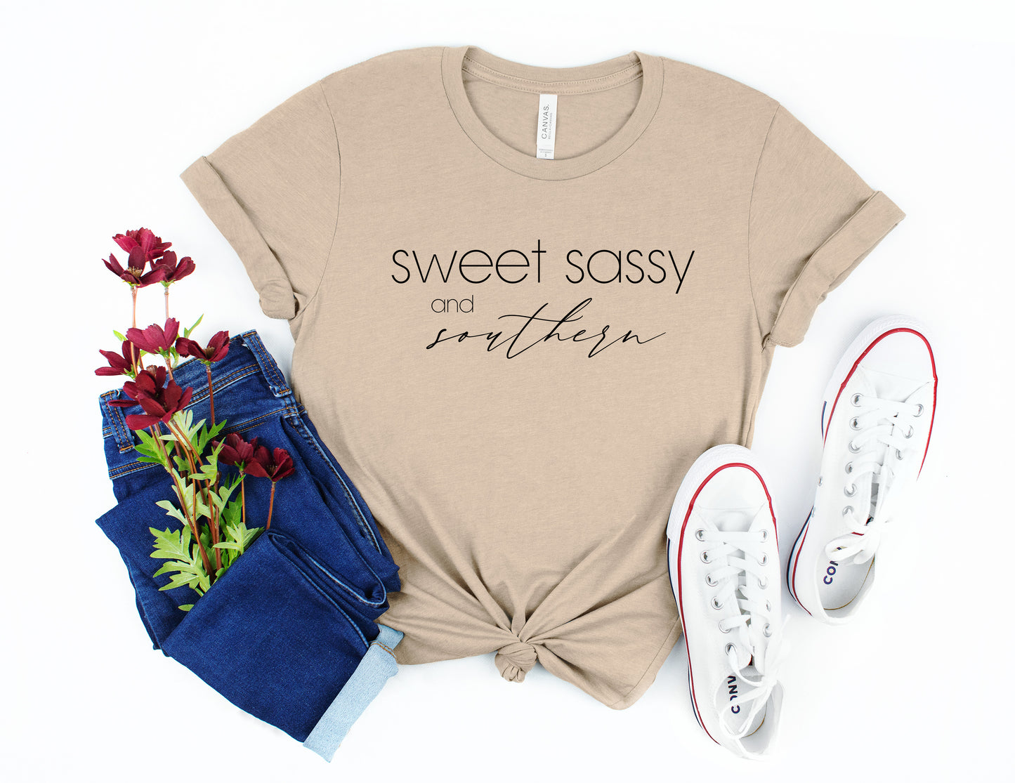 Sweet Sassy and Southern Bella+Canvas Premium Graphic Tee