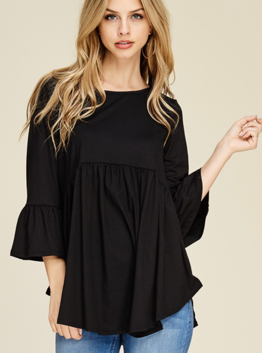 Black Peplum Top