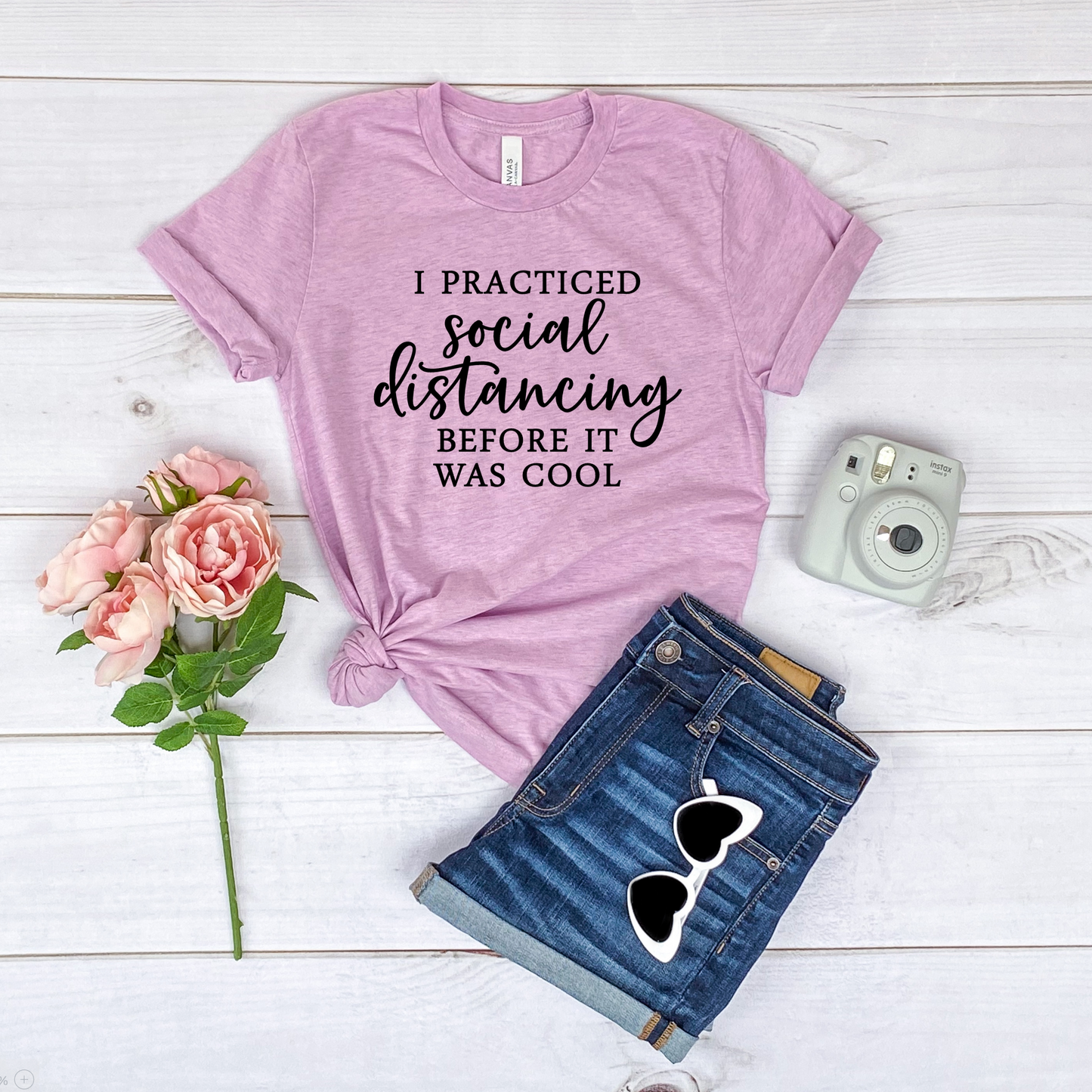 Social Distancing Bella+Canvas Premium Graphic Tee