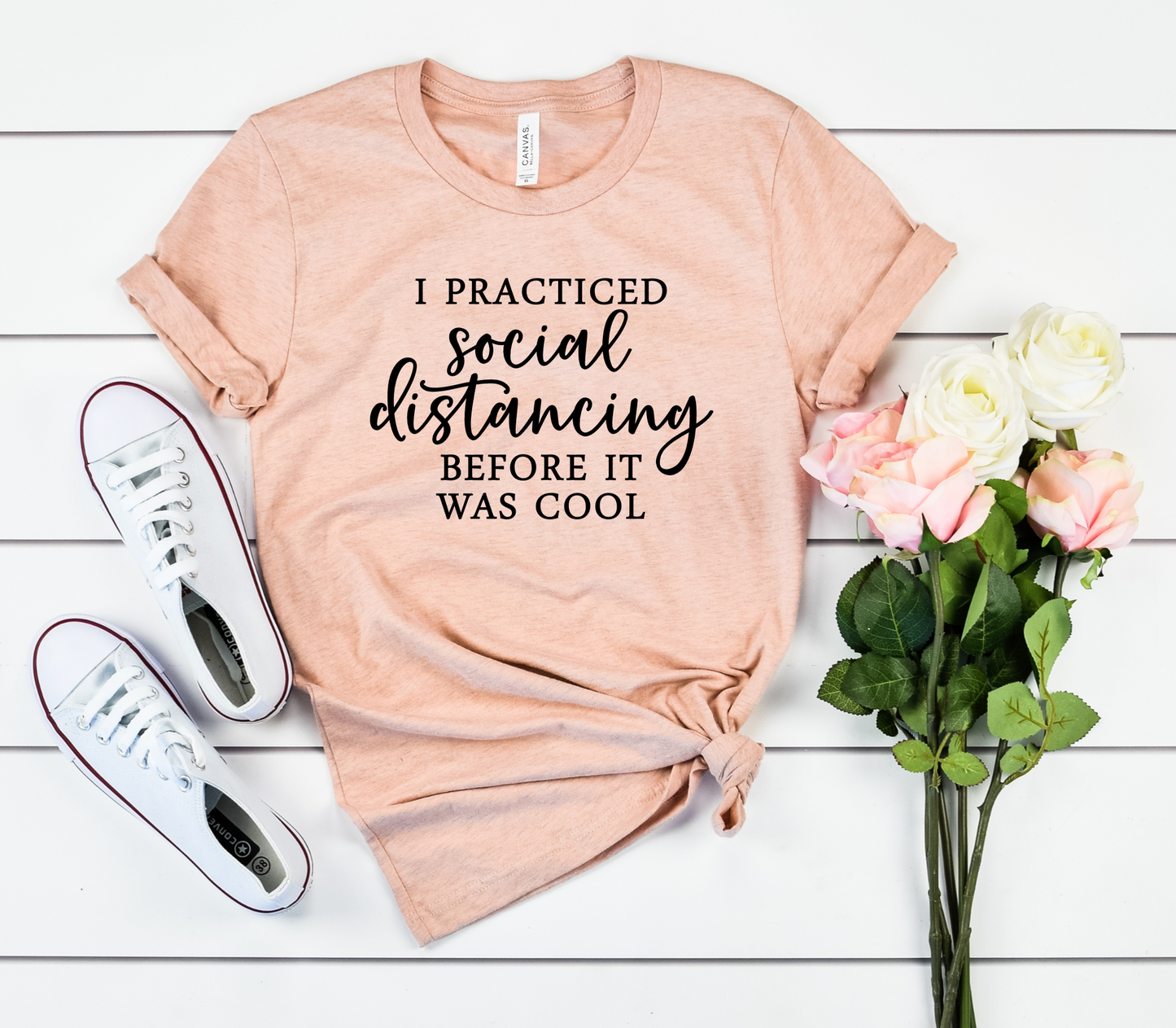 Social Distancing Bella+Canvas Premium Graphic Tee