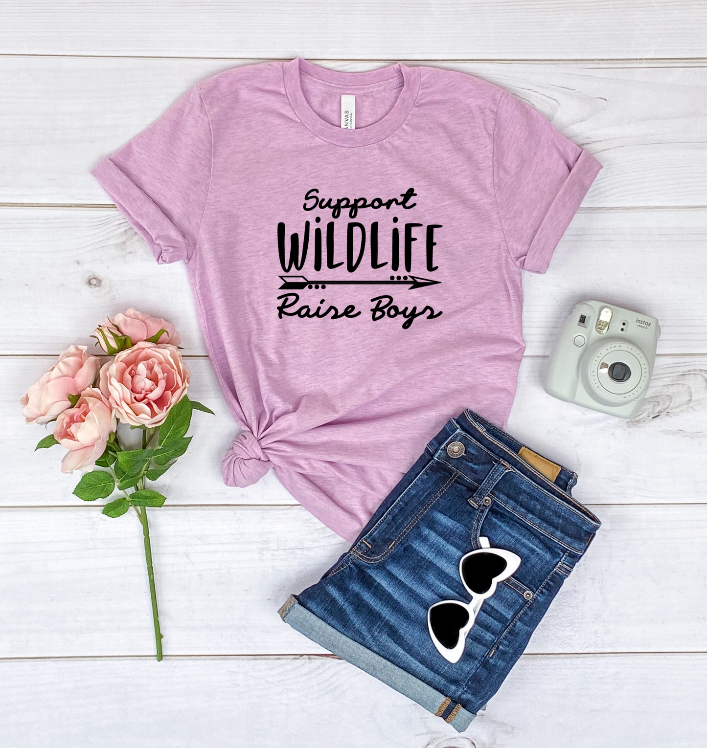 Support Wildlife Raise Boys Bella+Canvas Premium Graphic Tee