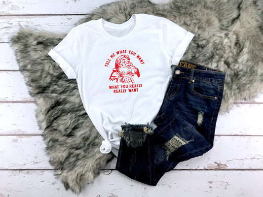 Tell Me What You Want Christmas Collection Bella+Canvas Premium Graphic Tee