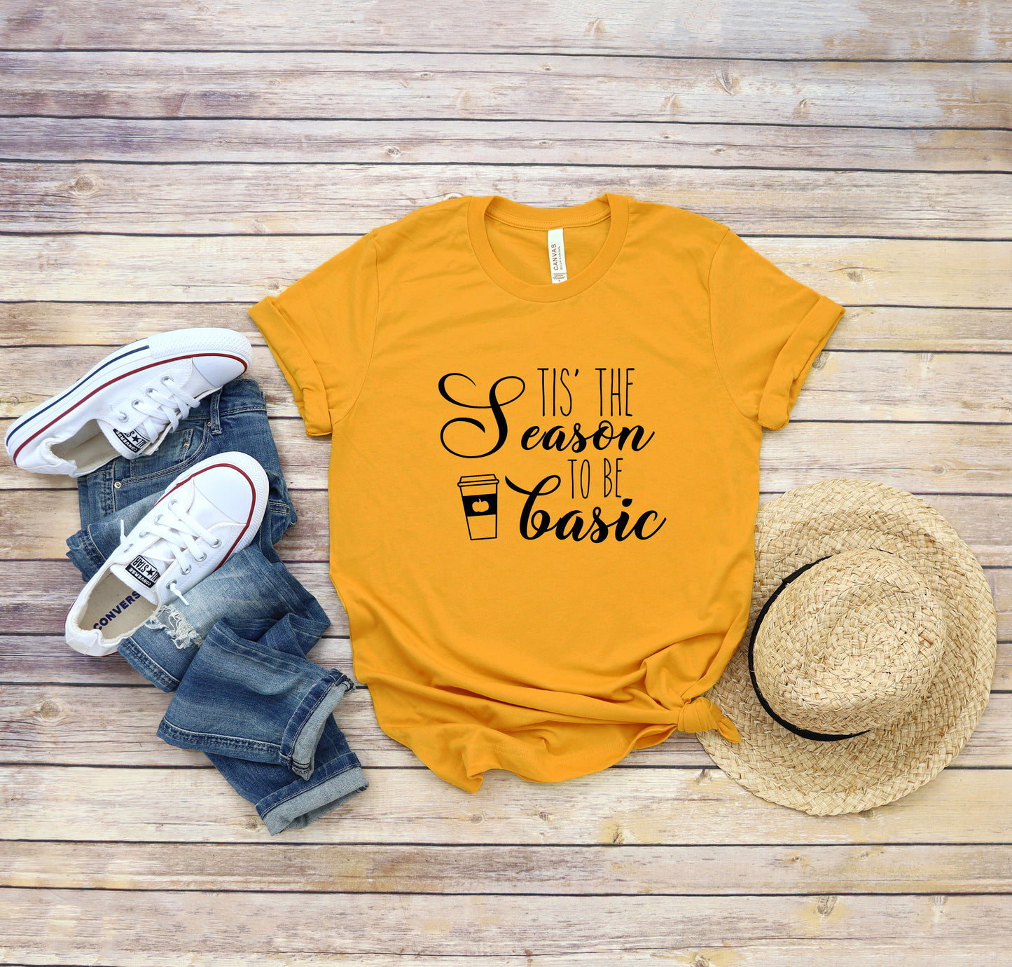 Tis' the Season to be Basic Fall Collection Bella+Canvas Premium Graphic Tee