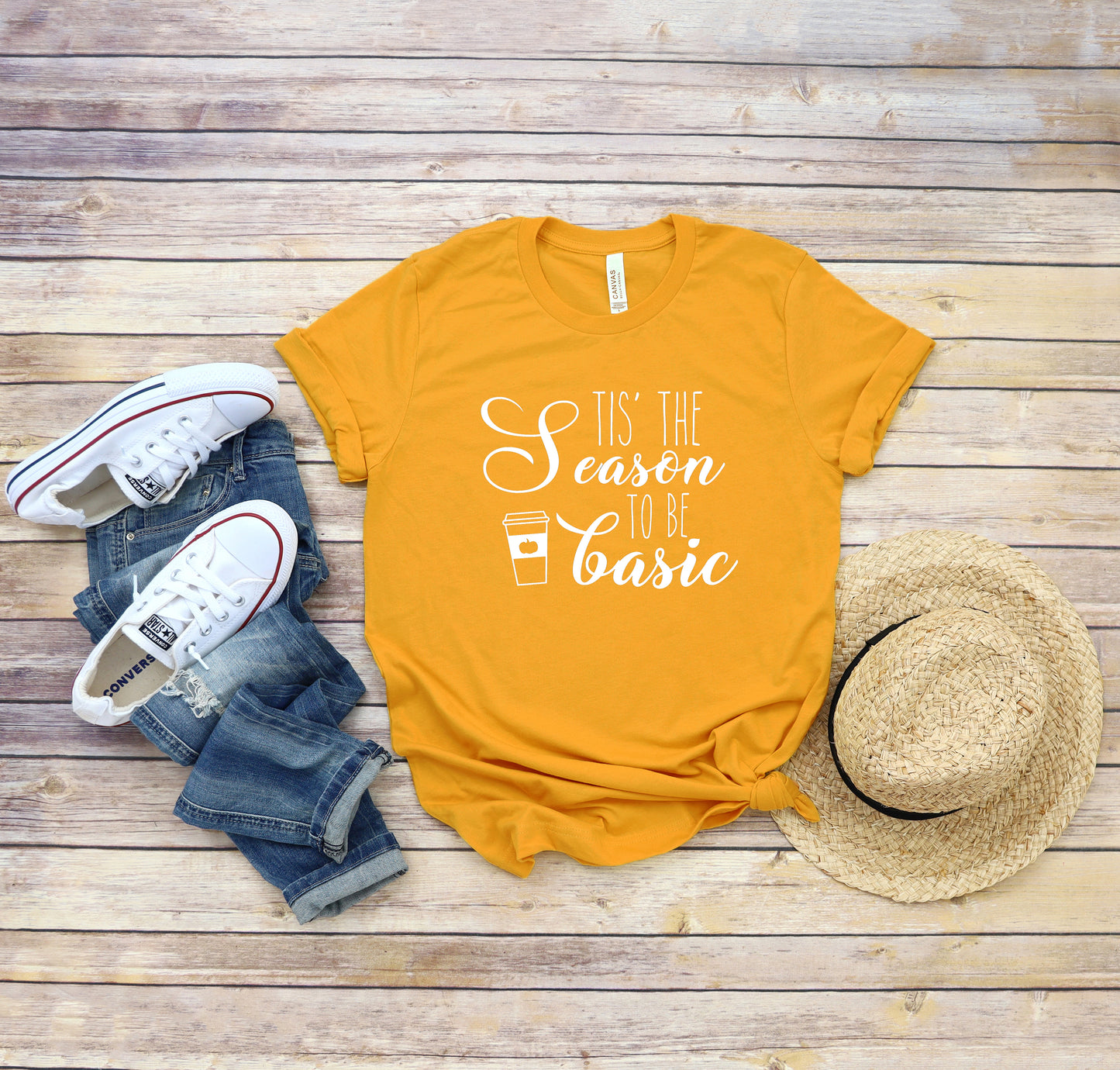 Tis' the Season to be Basic Fall Collection Bella+Canvas Premium Graphic Tee