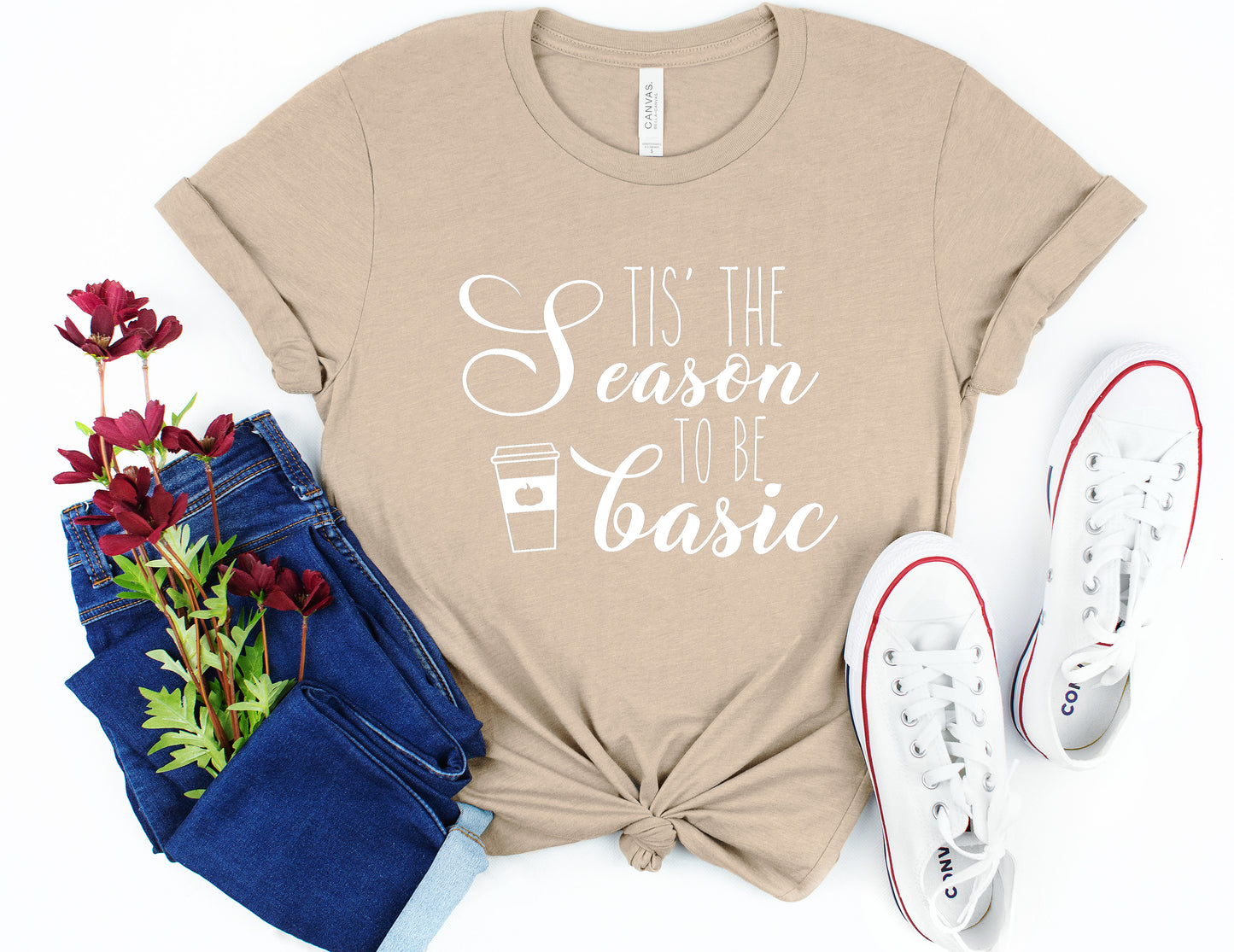 Tis' the Season to be Basic Fall Collection Bella+Canvas Premium Graphic Tee