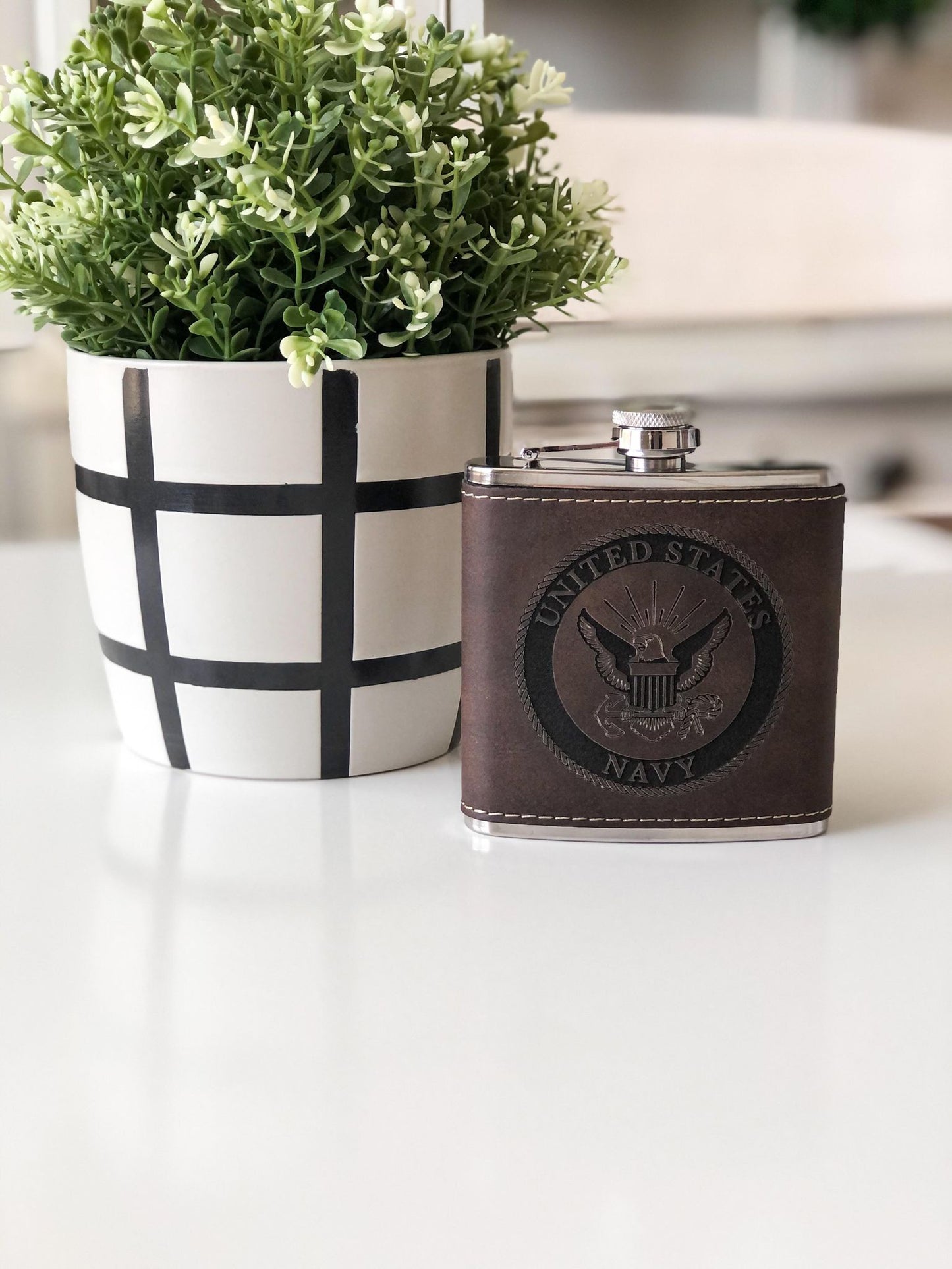 Military Hip Flask 6 oz. Army, Air Force, Navy, Marine, Coast Guard