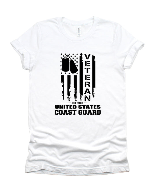 Veteran Coast Guard Bella+Canvas Premium Graphic Tee