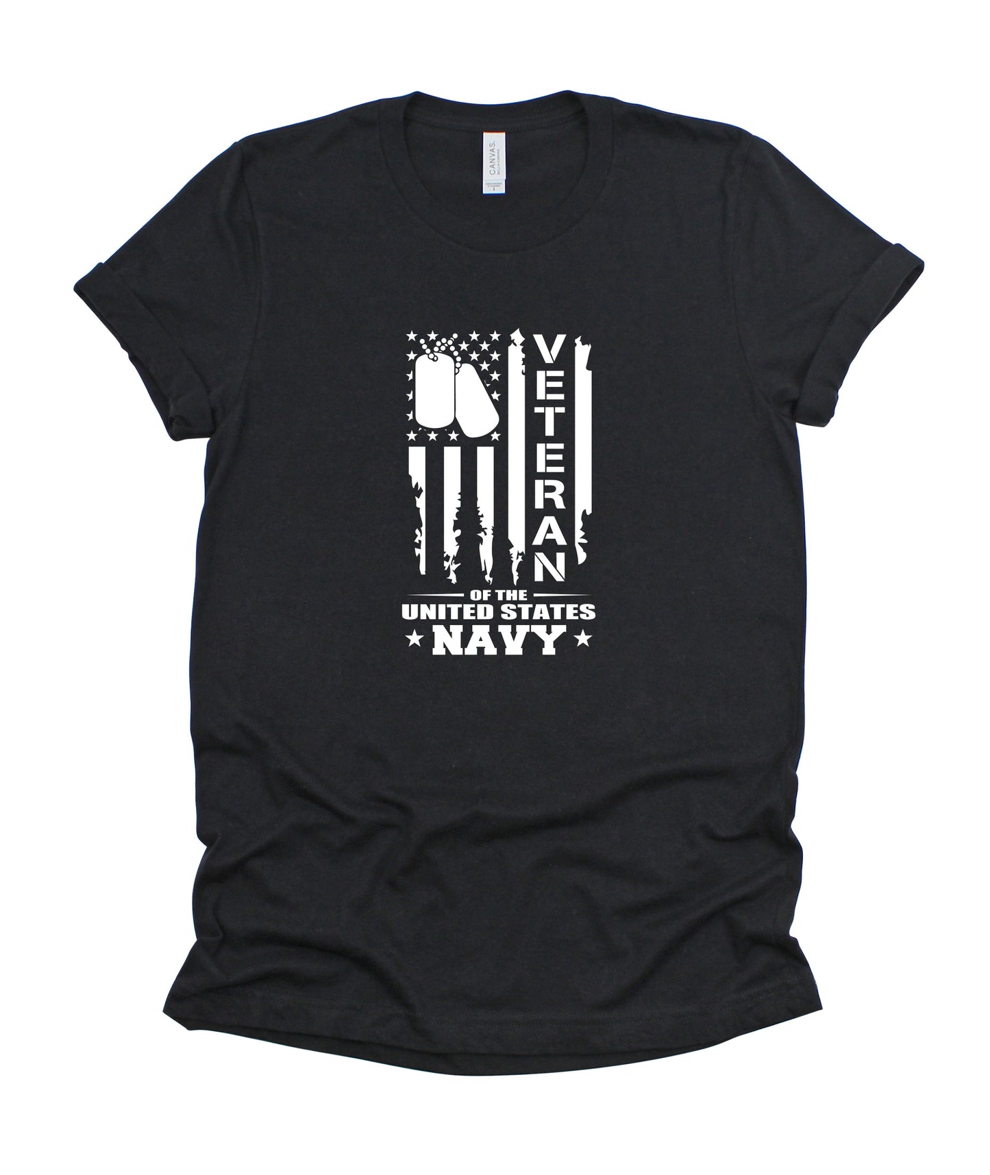 Veteran Navy Bella+Canvas Premium Graphic Tee