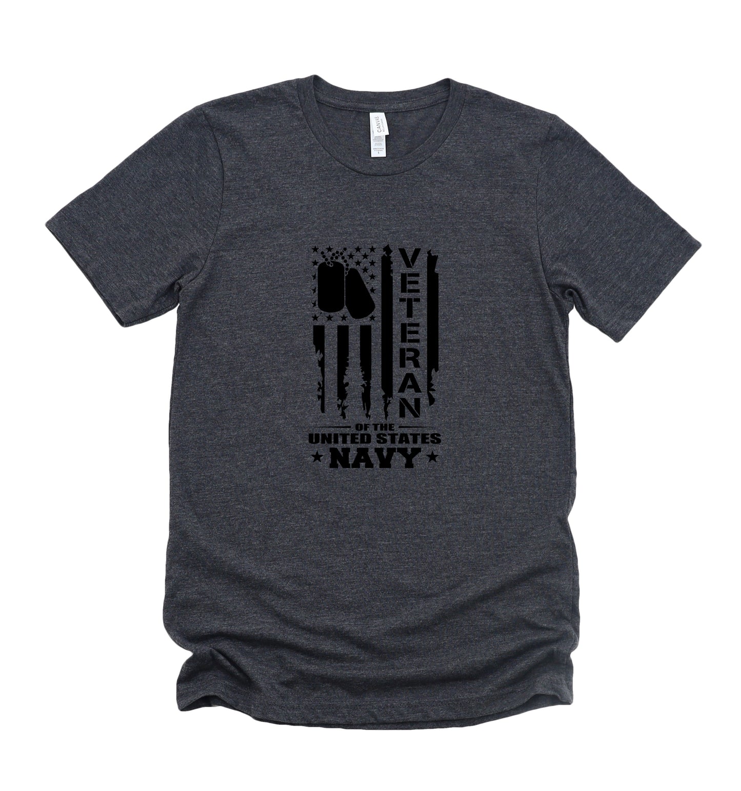 Veteran Navy Bella+Canvas Premium Graphic Tee