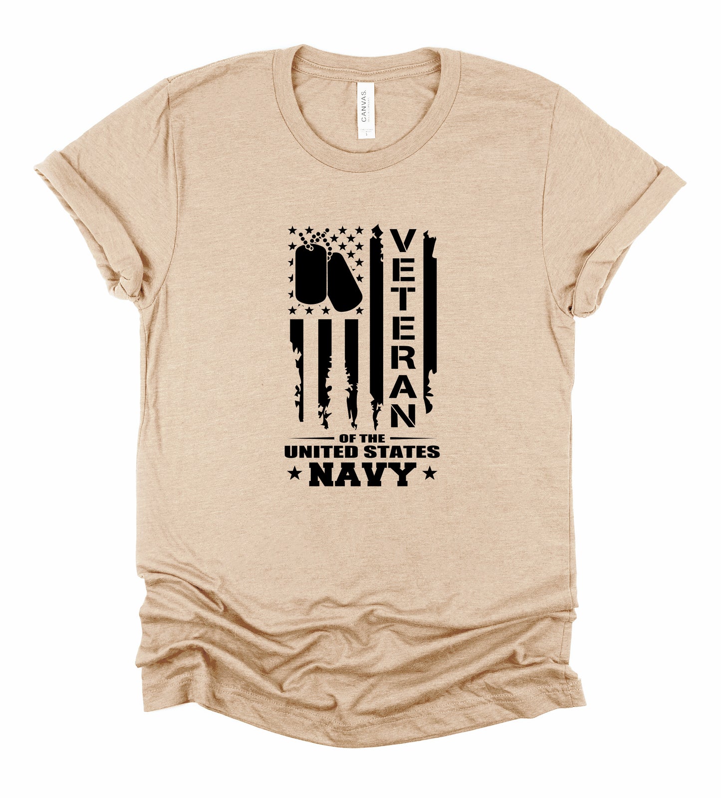 Veteran Navy Bella+Canvas Premium Graphic Tee