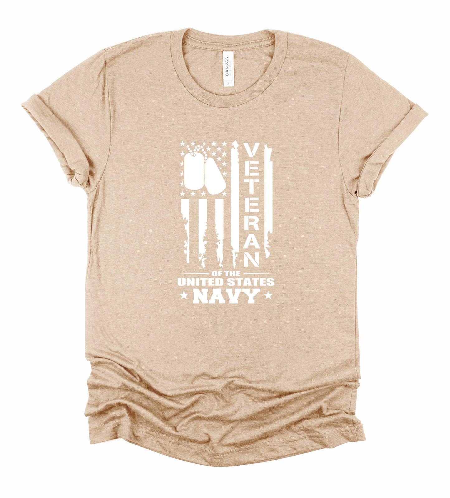 Veteran Navy Bella+Canvas Premium Graphic Tee