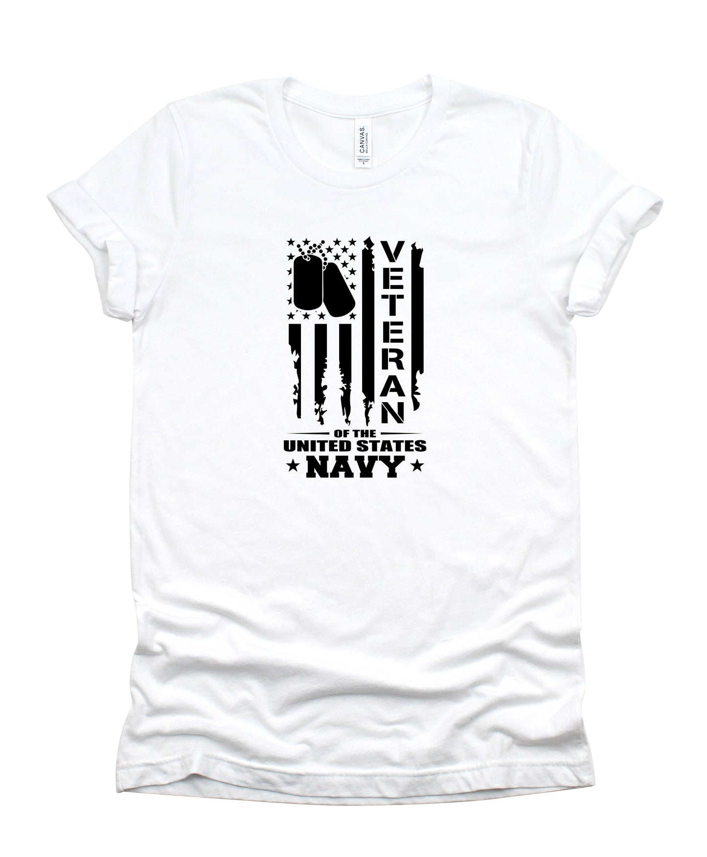 Veteran Navy Bella+Canvas Premium Graphic Tee