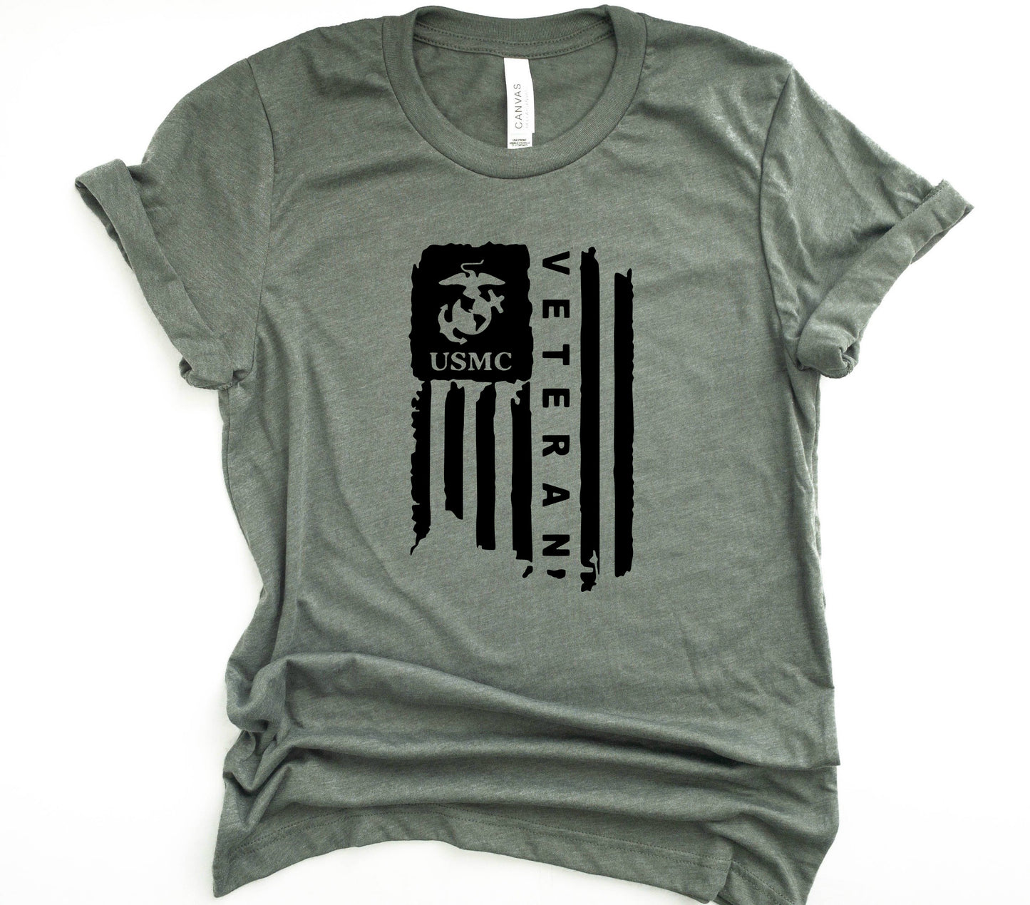 Veteran USMC United States Marine Corp Bella+Canvas Premium Graphic Tee