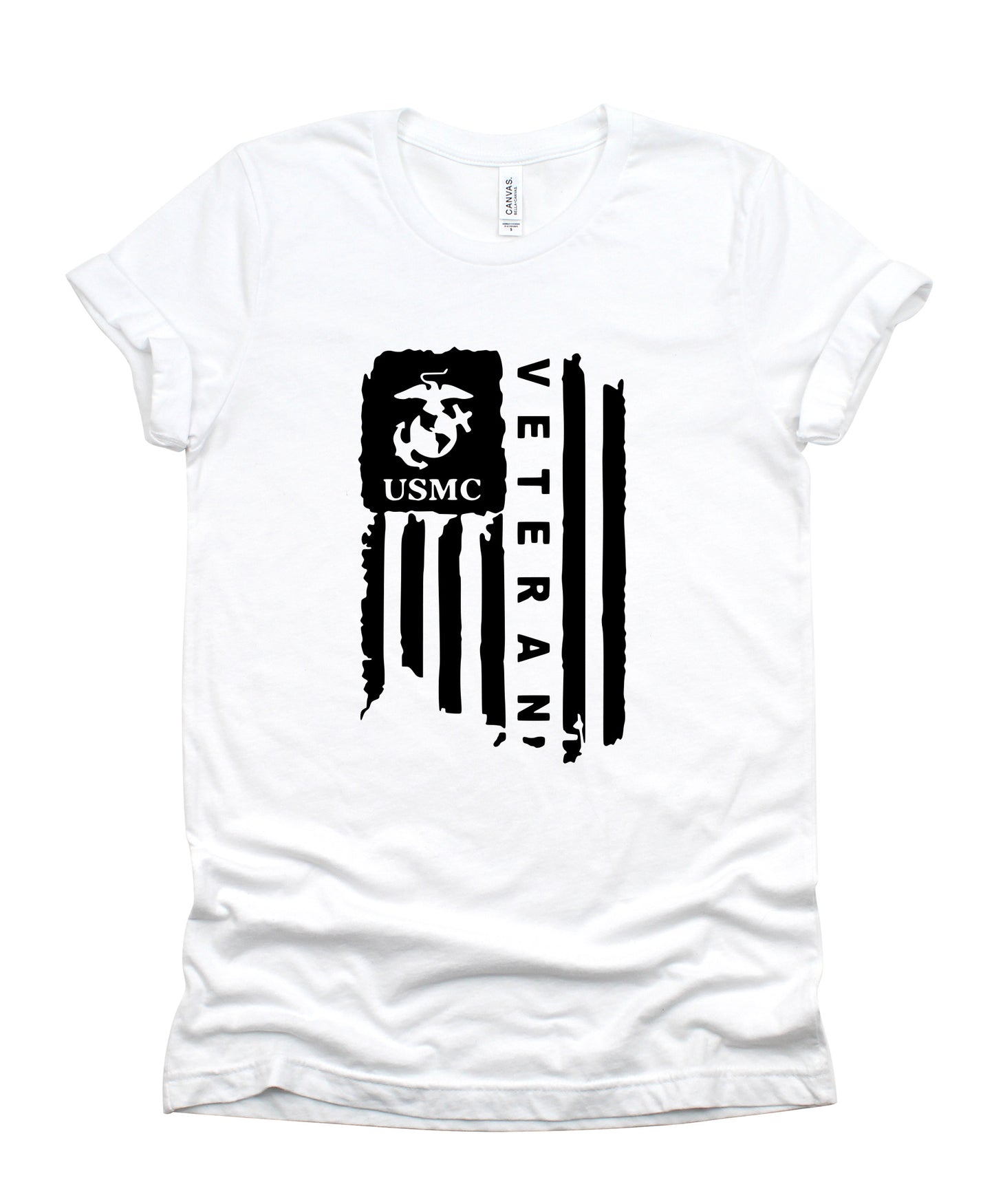 Veteran USMC United States Marine Corp Bella+Canvas Premium Graphic Tee