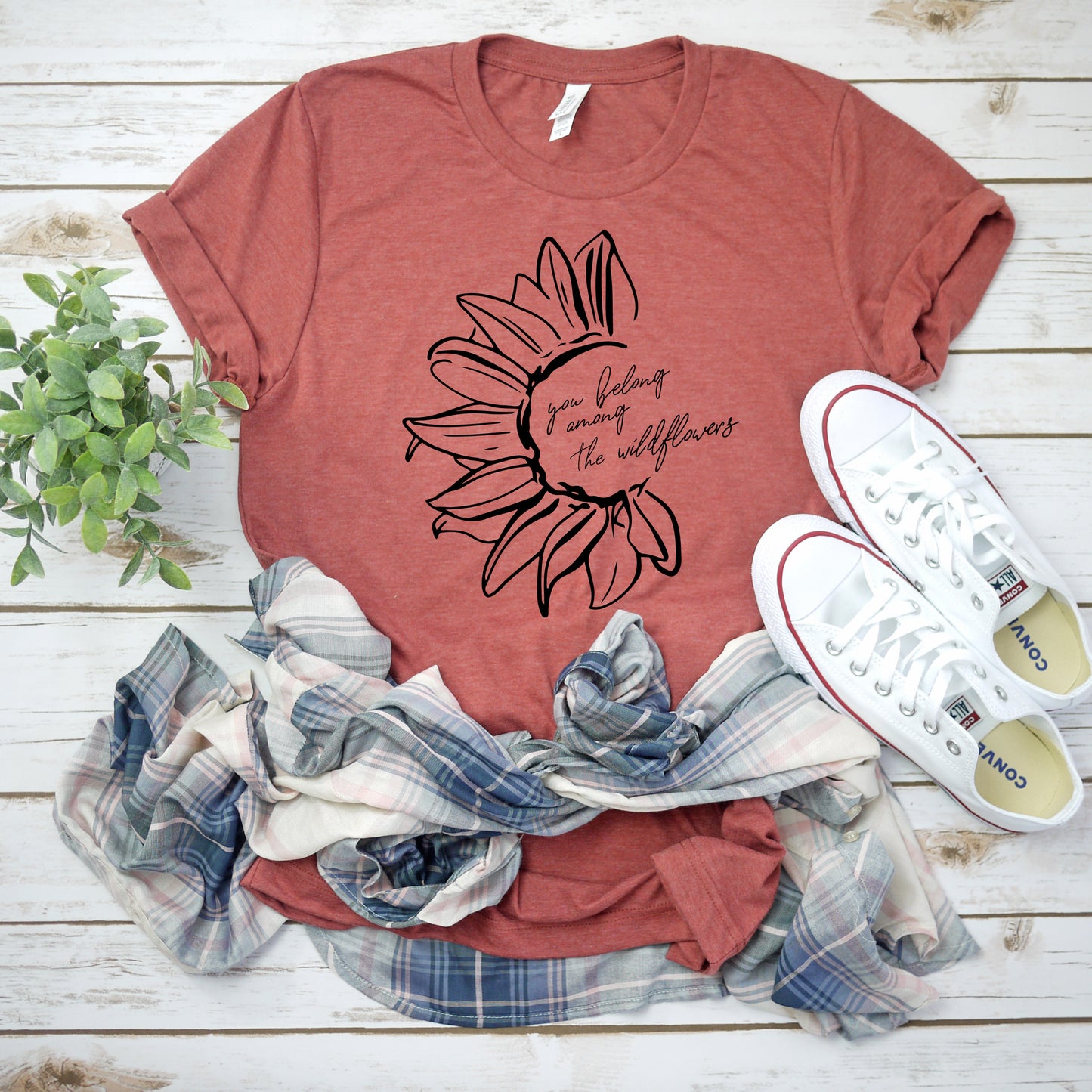 You Belong Among the Wildflowers Fall Collection Bella+Canvas Premium Graphic Tee