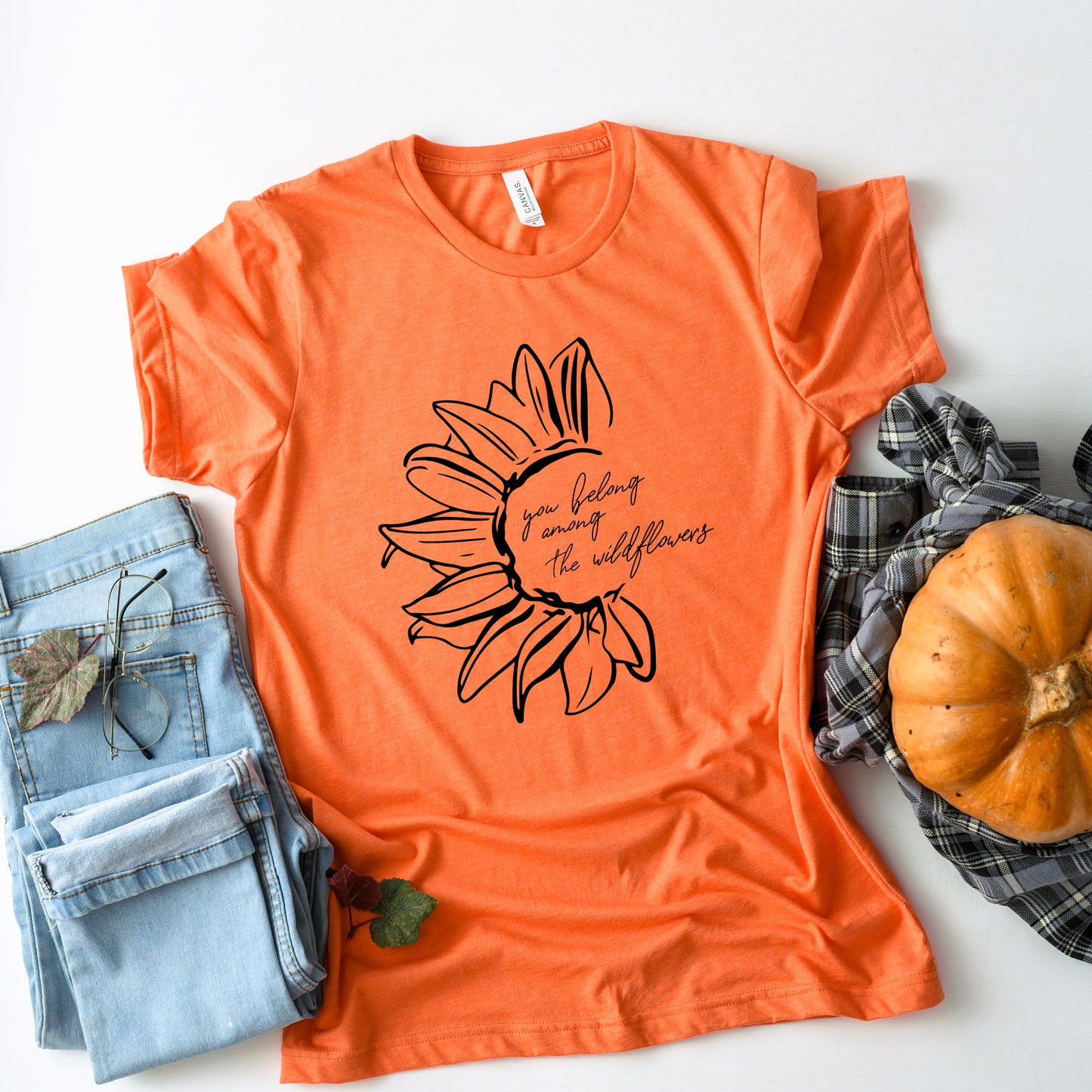 You Belong Among the Wildflowers Fall Collection Bella+Canvas Premium Graphic Tee