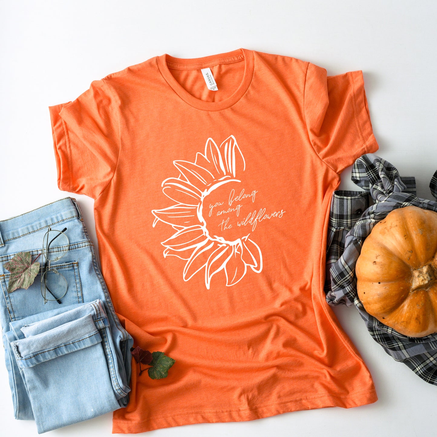 You Belong Among the Wildflowers Fall Collection Bella+Canvas Premium Graphic Tee