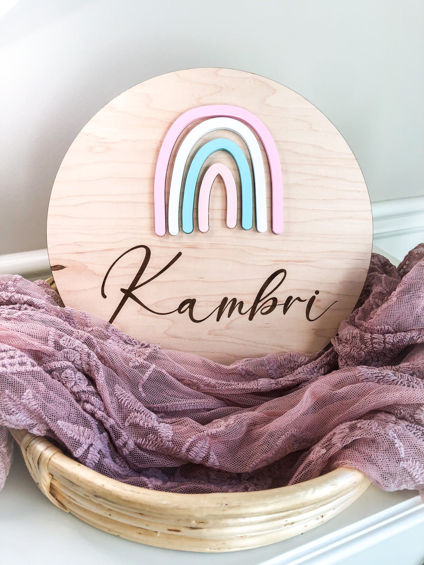 BOHO Rainbow Sign Personalized