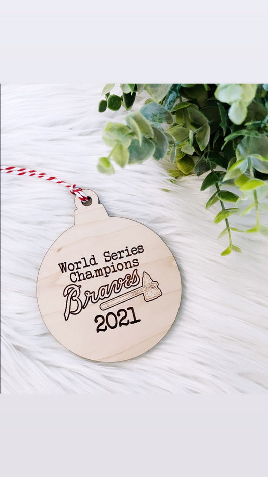 Braves World Series Christmas Ornament