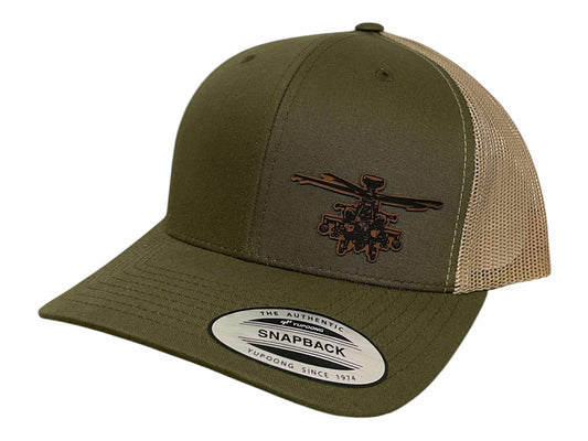 AH-64 Apache Attack Helicopter Snapback Trucker Hat