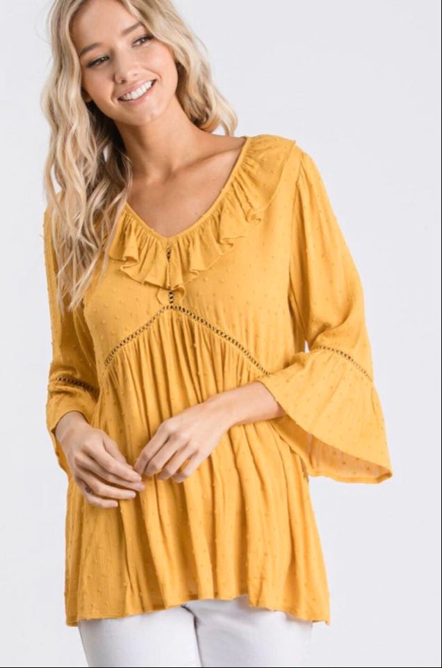 Olyvia Mustard Top