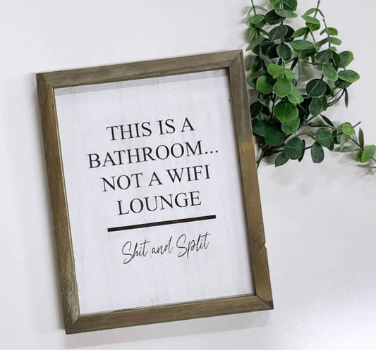 Bathroom Wifi Sign