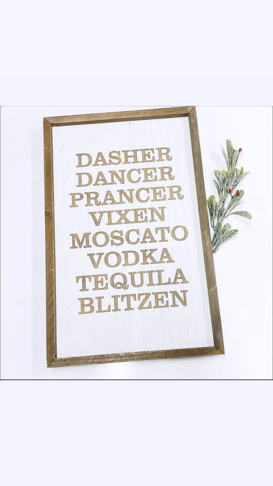 Vodka Tequila Blitzen Sign